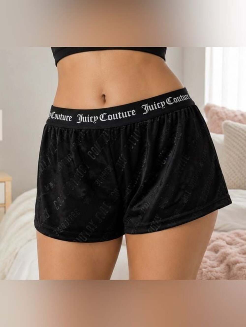 NWOT JUICY COUTURE SOFT SHORTS SLEEPWEAR SIZE MEDIUM black